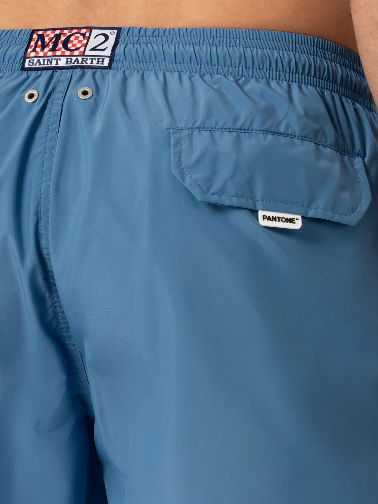 Lightweight fabric dusty blue swim shorts Lighting Pantone | PANTONE® SPECIAL EDITION - MC2 Saint Barth
