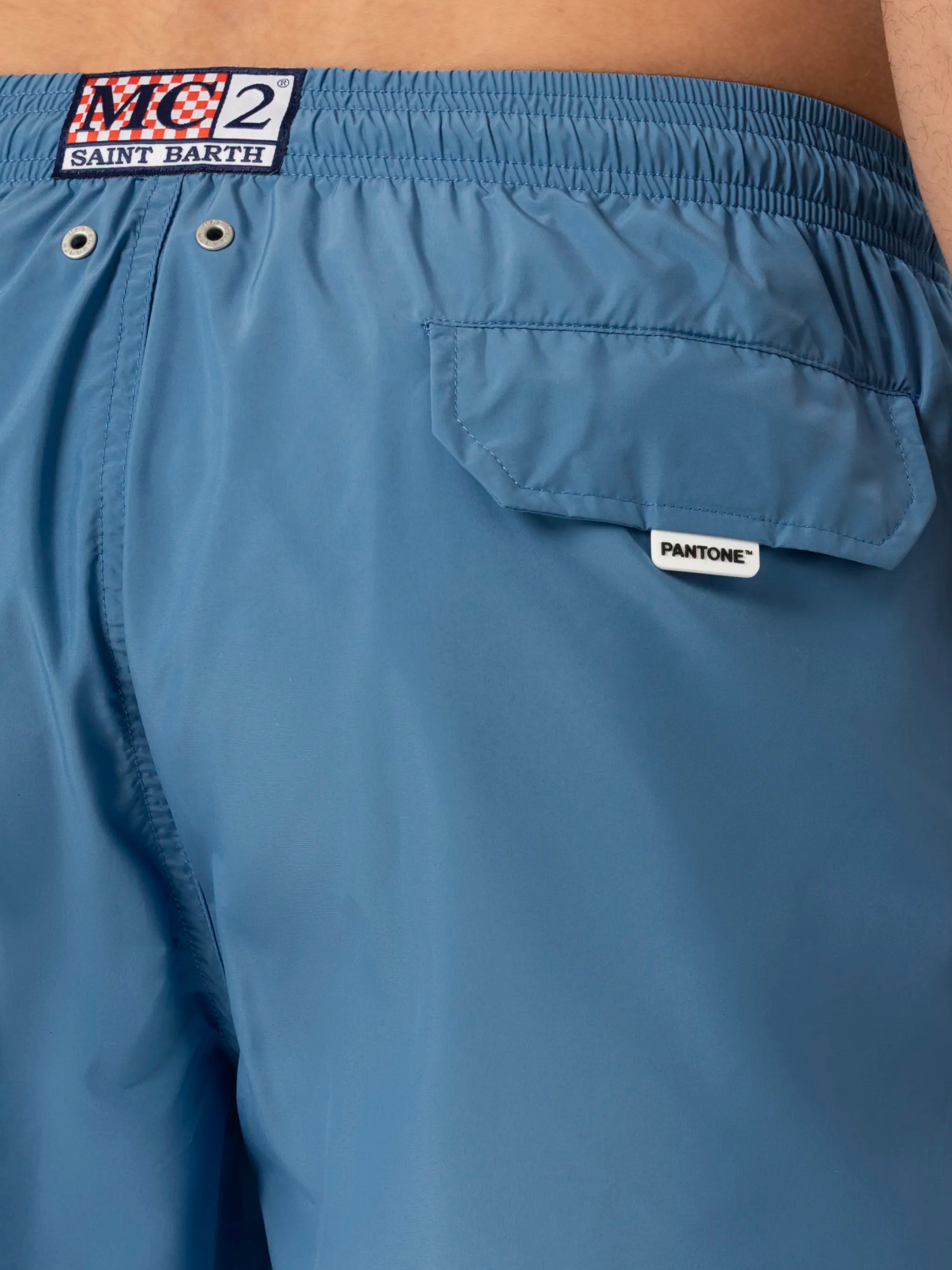 Lightweight fabric dusty blue swim shorts Lighting Pantone | PANTONE® SPECIAL EDITION - MC2 Saint Barth
