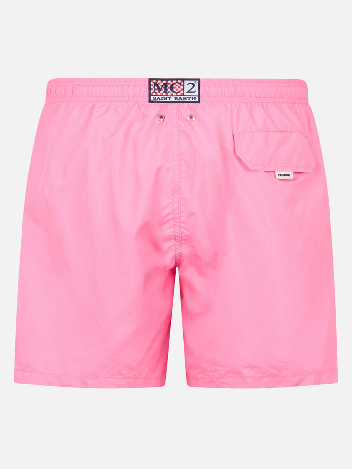Rosa Badeshorts für Herren aus leichtem Stoff Lighting Pantone | PANTONE® SPECIAL EDITION