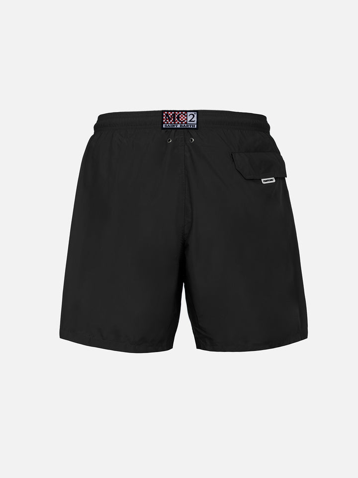 Man lightweight fabric black swim shorts Lighting Pantone | PANTONE® SPECIAL EDITION - MC2 Saint Barth