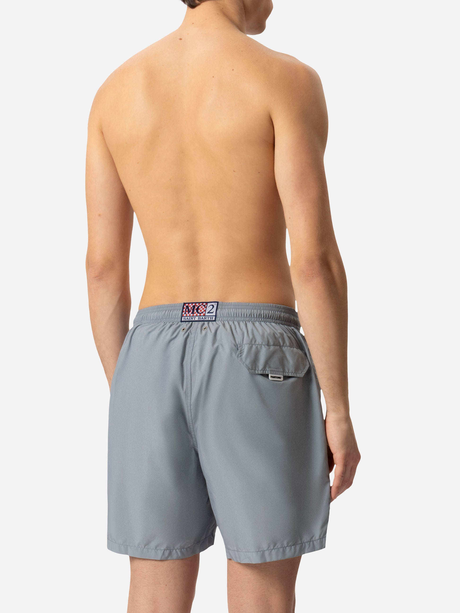 Lightweight fabric grey swim shorts Lighting Pantone | PANTONE® SPECIAL EDITION - MC2 Saint Barth