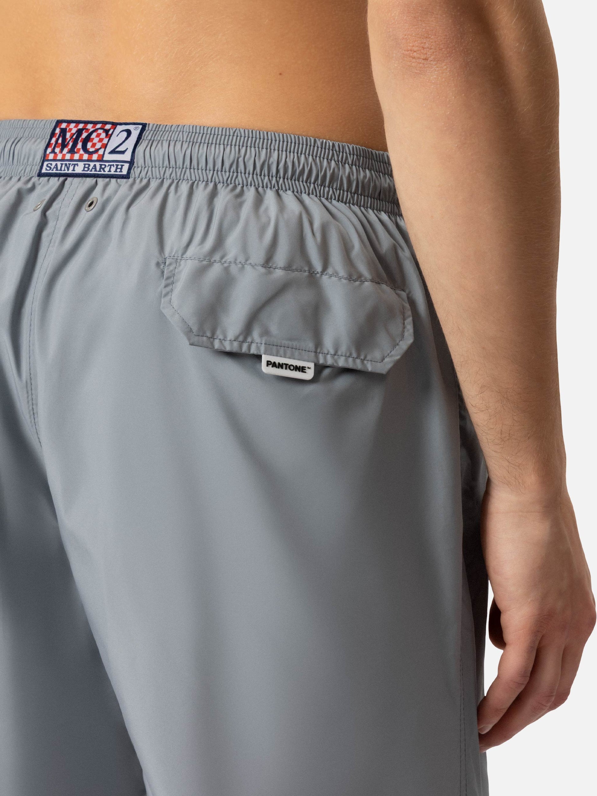 Lightweight fabric grey swim shorts Lighting Pantone | PANTONE® SPECIAL EDITION - MC2 Saint Barth