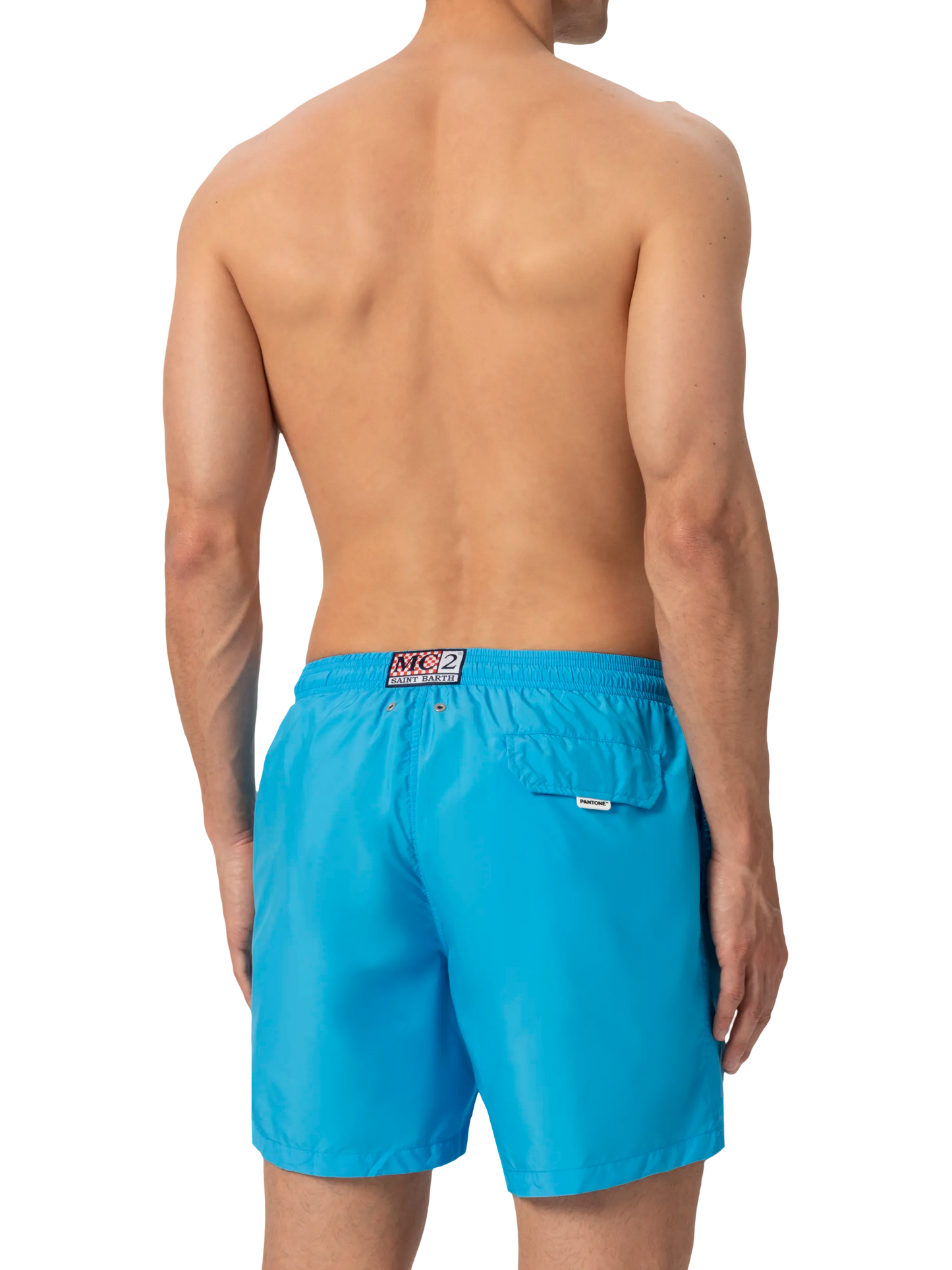 Lightweight fabric aqua blue swim shorts Lighting Pantone | PANTONE® SPECIAL EDITION - MC2 Saint Barth