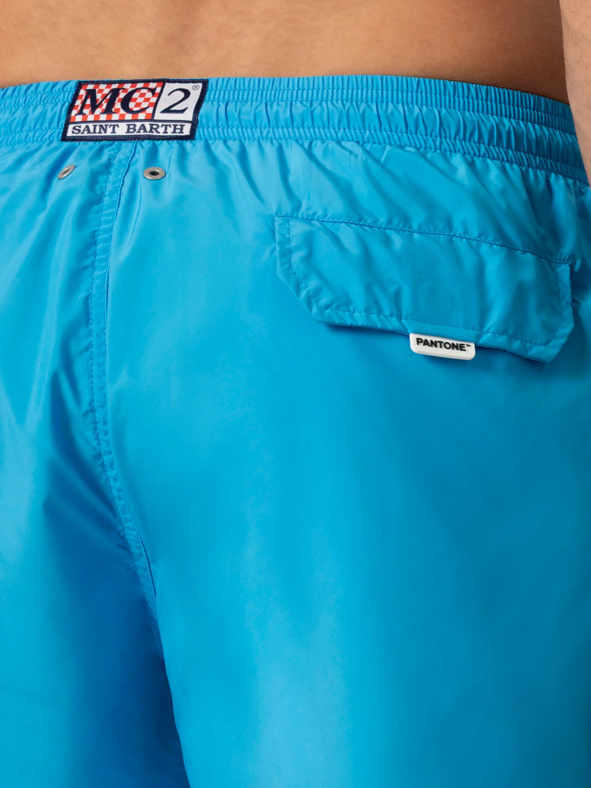 Lightweight fabric aqua blue swim shorts Lighting Pantone | PANTONE® SPECIAL EDITION - MC2 Saint Barth