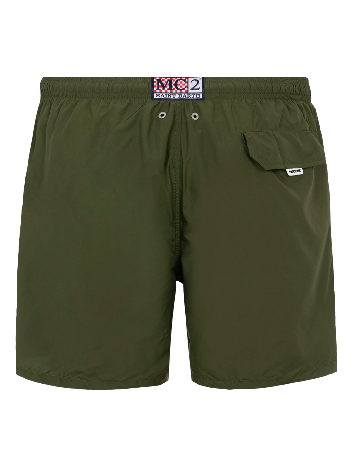 Lightweight fabric military green swim shorts Lighting Pantone | PANTONE® SPECIAL EDITION - MC2 Saint Barth