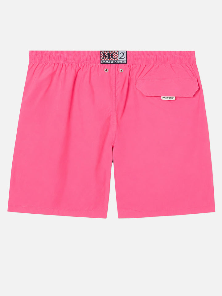 Lighting Pantone swim shorts in solid fluo pink | Special Edition