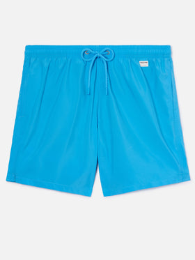 Lighting Pantone swim shorts in solid sky blue | Special Edition