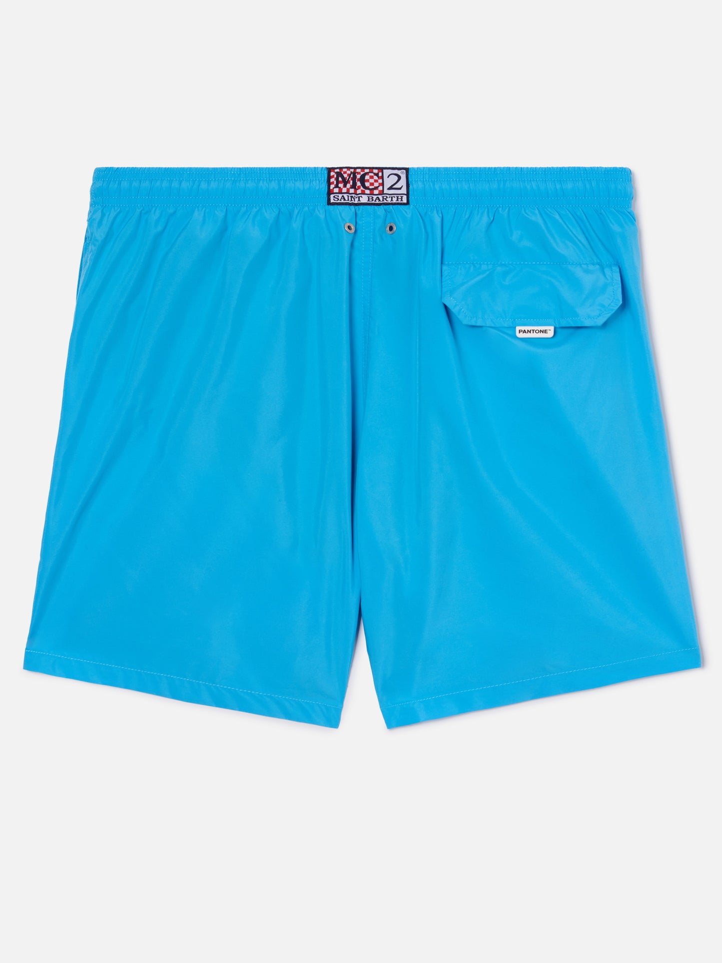 Lighting Pantone swim shorts in solid sky blue | Special Edition