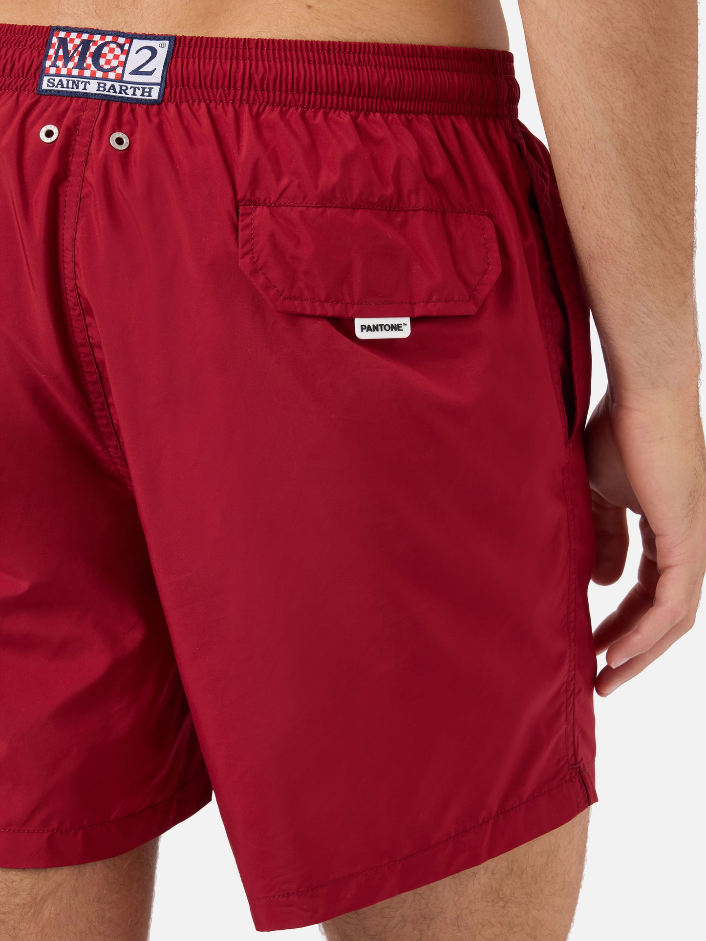 Lighting Pantone swim shorts in burgundy | PANTONE SPECIAL EDITION