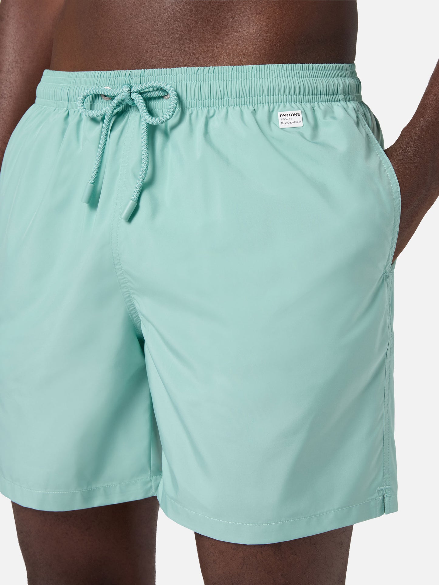 Lighting Pantone swim shorts in solid aqua green | Special Edition