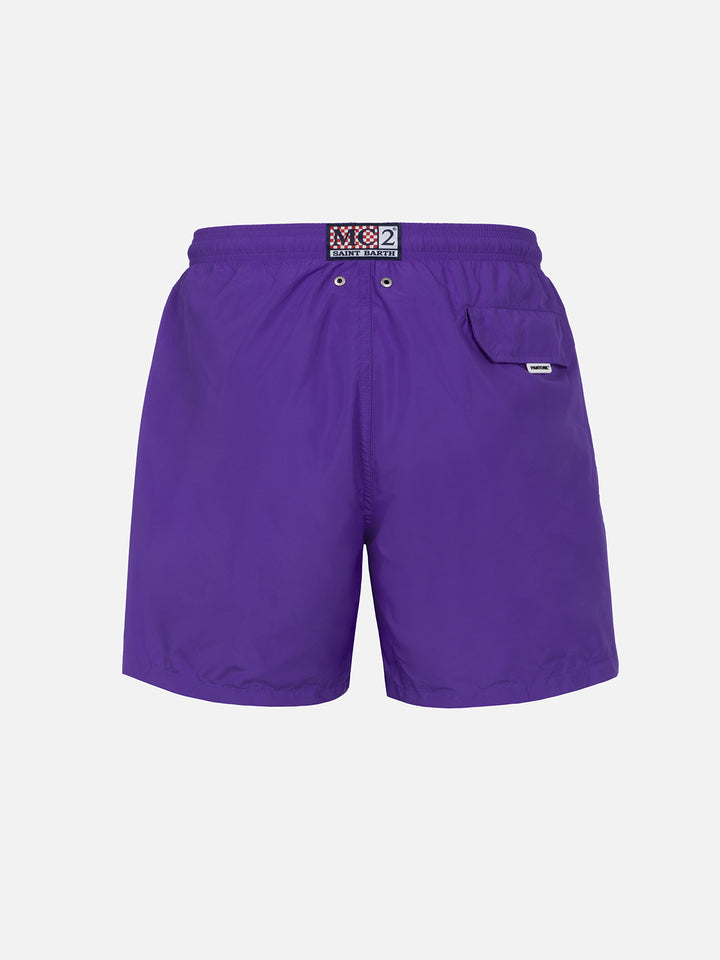 Man lightweight fabric purple swim shorts Lighting Pantone | PANTONE® SPECIAL EDITION - MC2 Saint Barth
