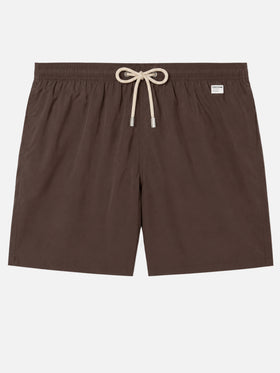 Short de bain Lighting Pantone marron uni | Édition spéciale 