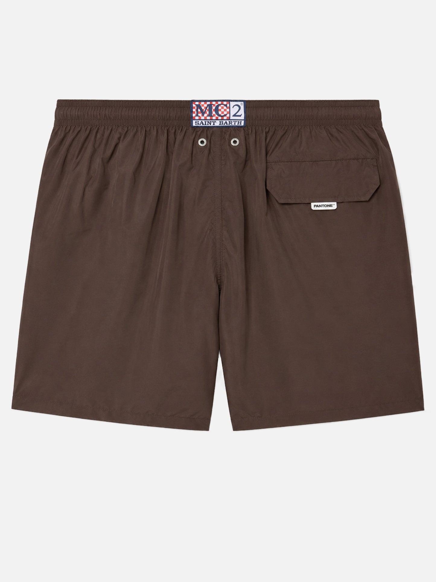Short de bain Lighting Pantone marron uni | Édition spéciale 