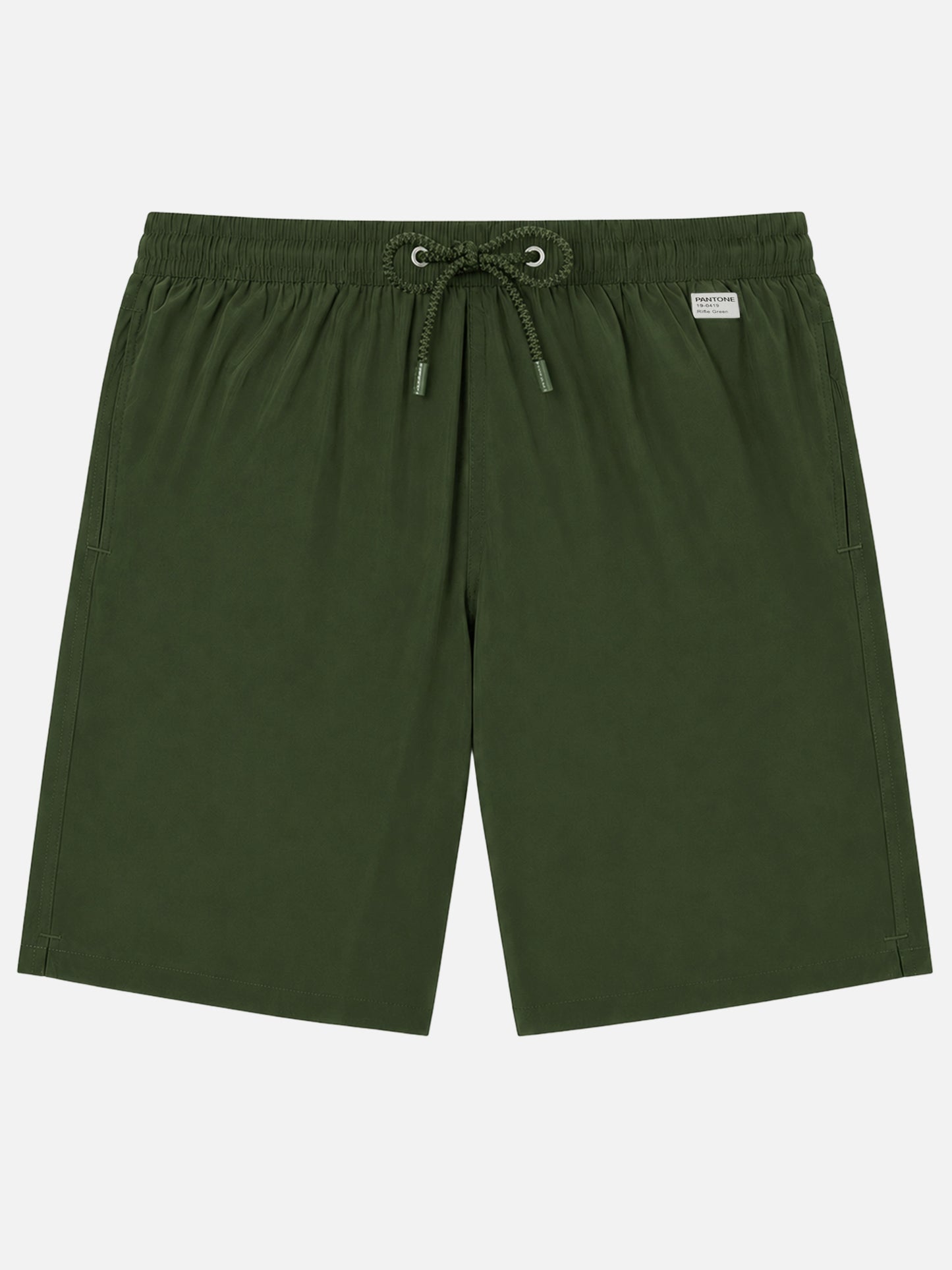 Military green lighting long pantone swim shorts | Special Edition
