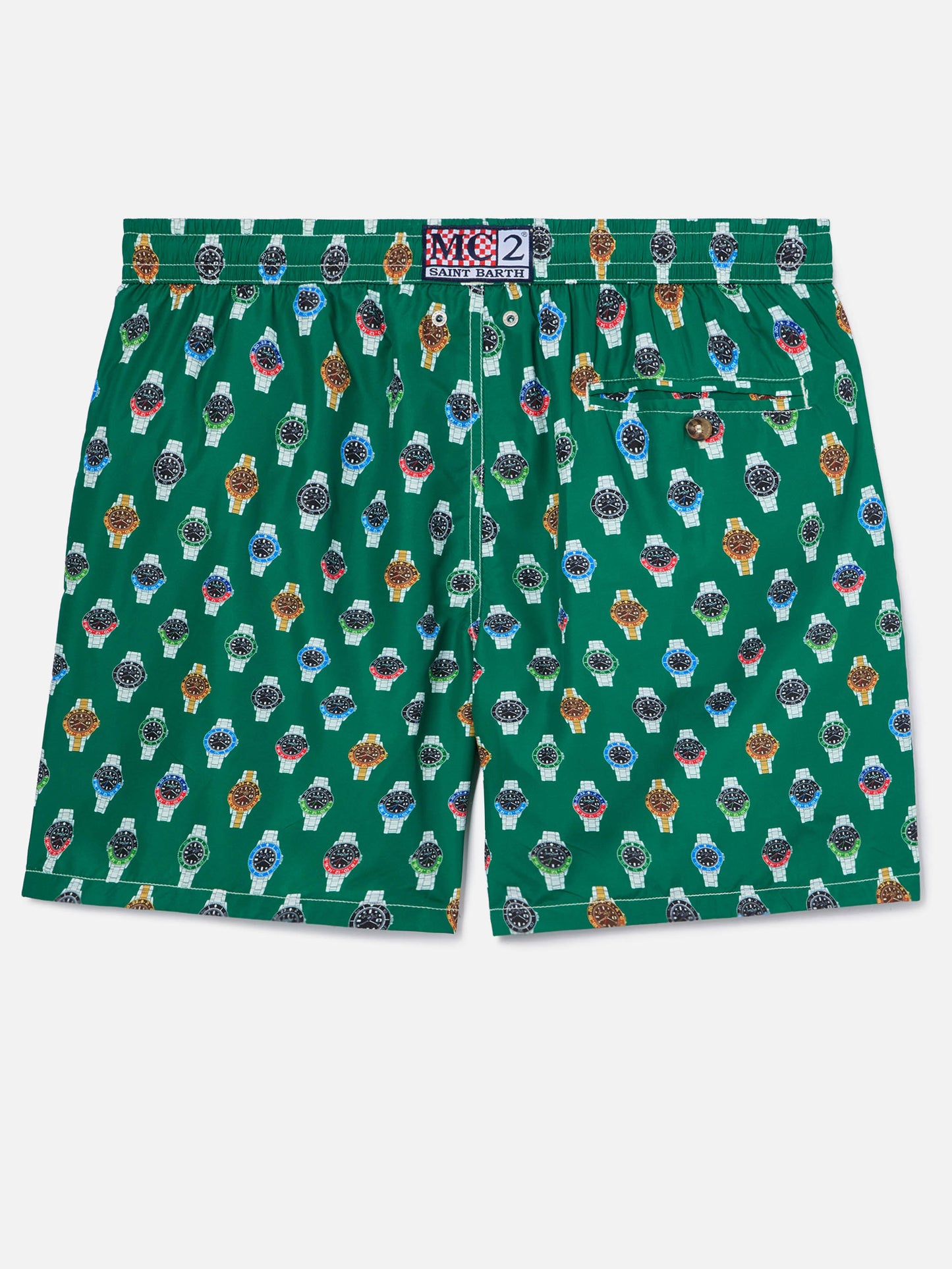 Short de bain Micro Lighting avec imprimé montres all-over 