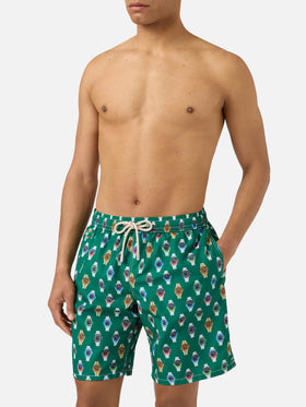 Short de bain Micro Lighting avec imprimé montres all-over 