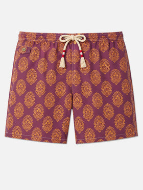 Short de bain en tissu léger Lighting 70 avec imprimé indien 