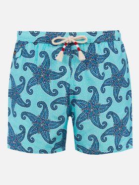 Man lightweight fabric swim-shorts Lighting 70 with paisley print