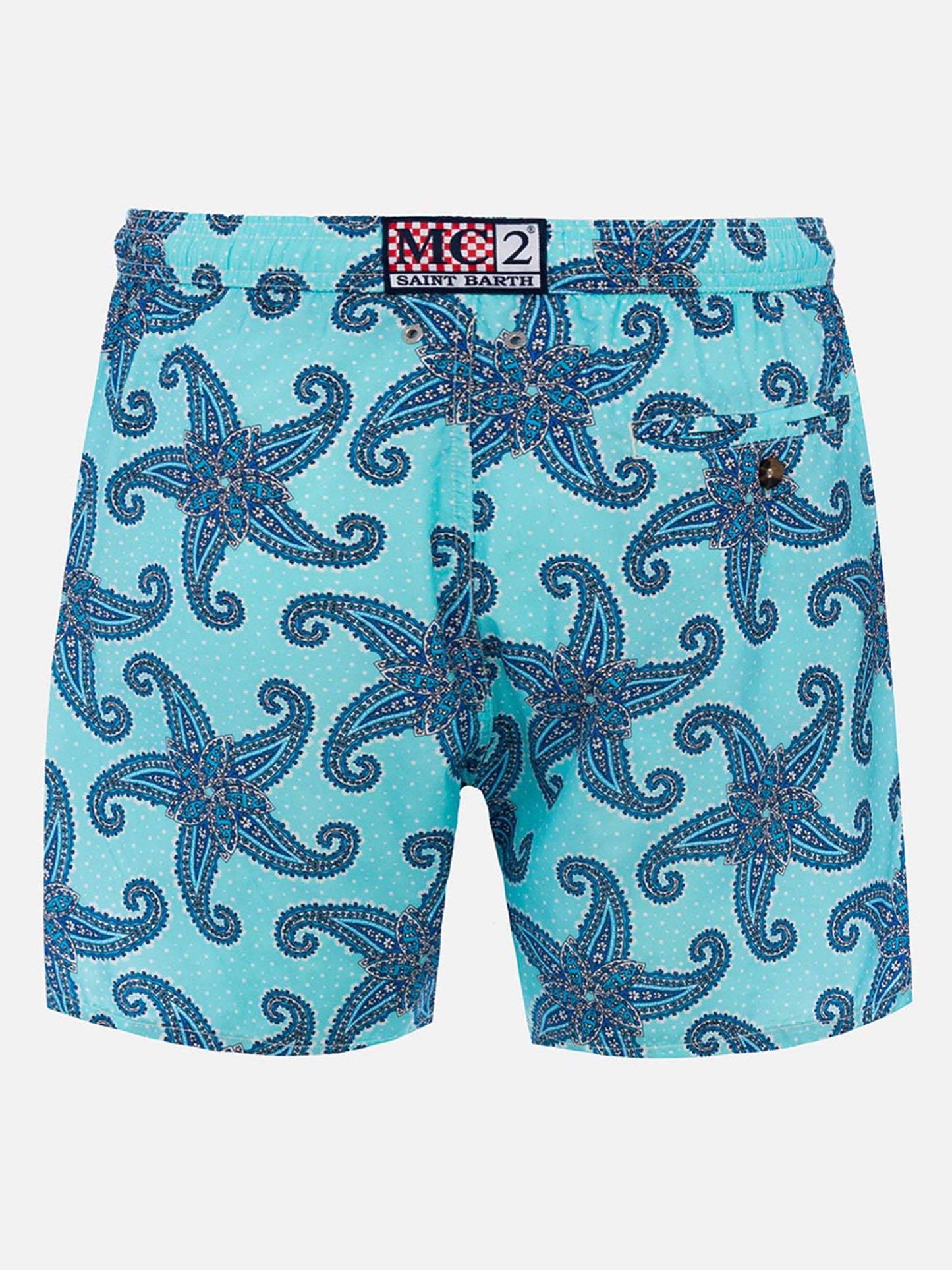 Man lightweight fabric swim-shorts Lighting 70 with paisley print