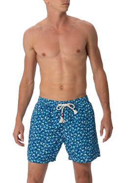 Man lightweight fabric swim-shorts Lighting 70 with crabs print - MC2 Saint Barth