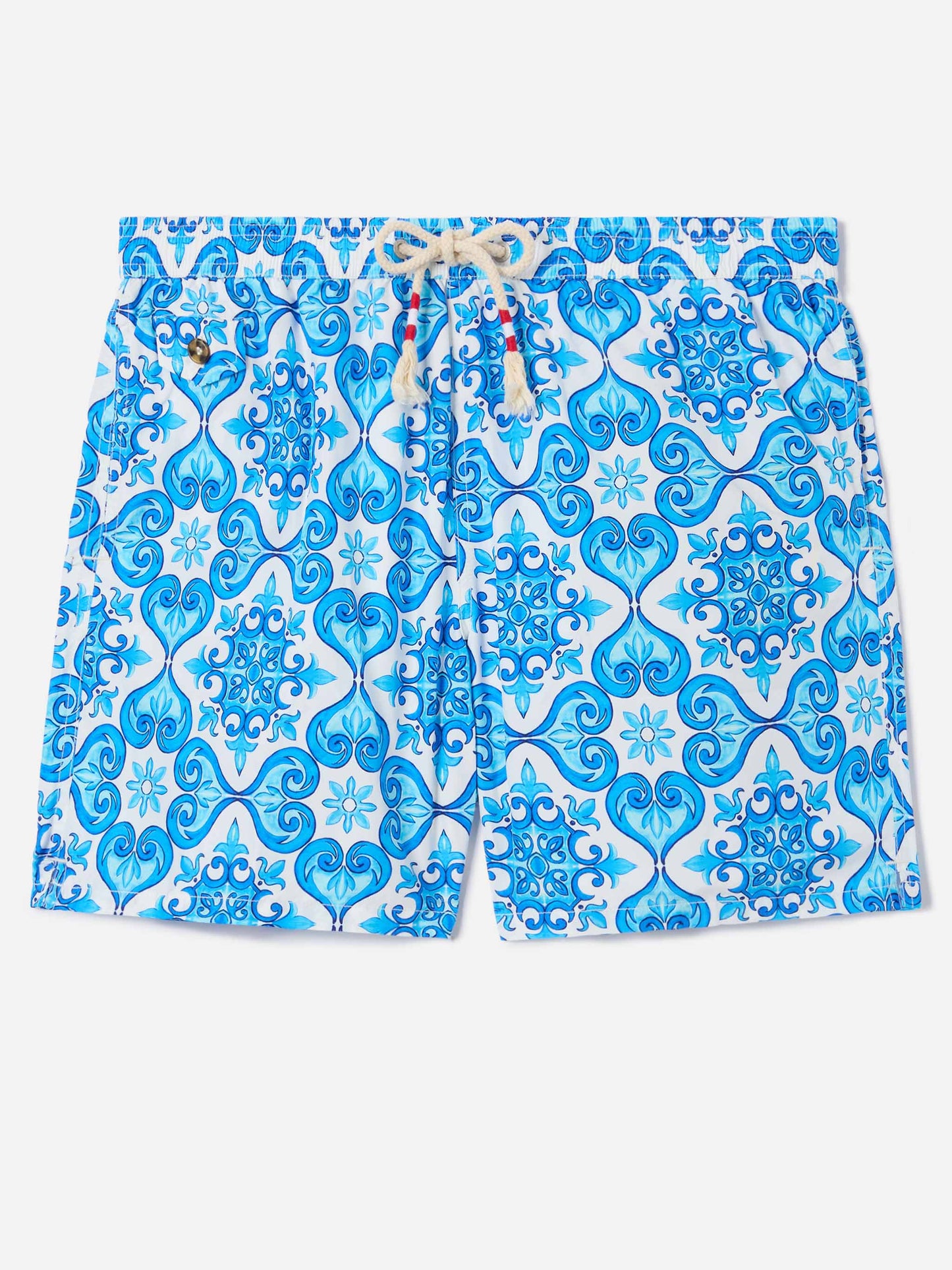 Lighting 70 swim shorts with blue majolica print