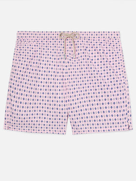 Short de bain Micro Pink Lighting avec imprimé géométrique all-over 