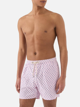 Short de bain Micro Pink Lighting avec imprimé géométrique all-over 