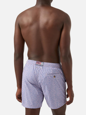 Lilac Lighting Micro swim shorts with all-over octopus print