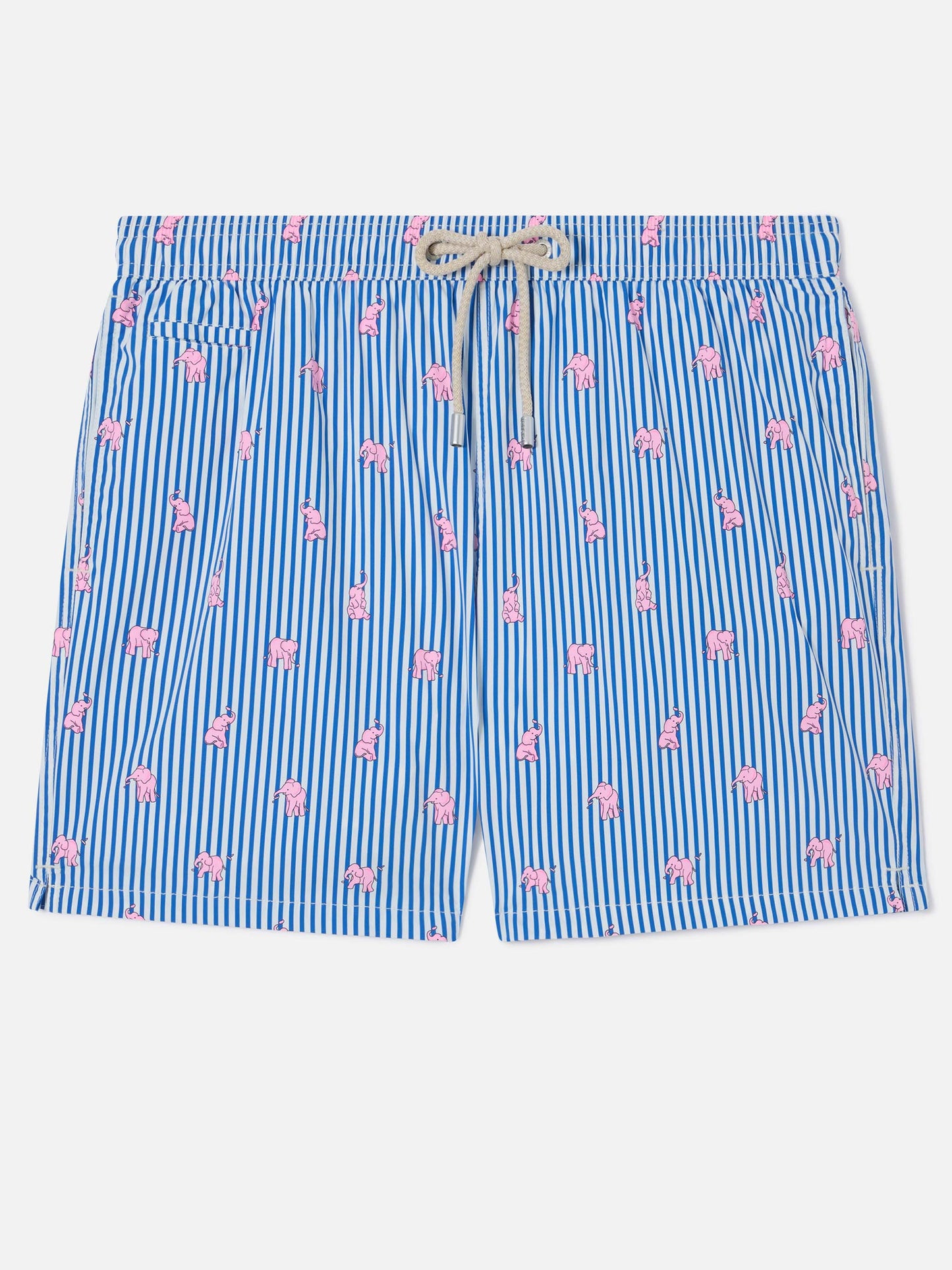 Navy Lighting Micro swim shorts with all-over elephant print