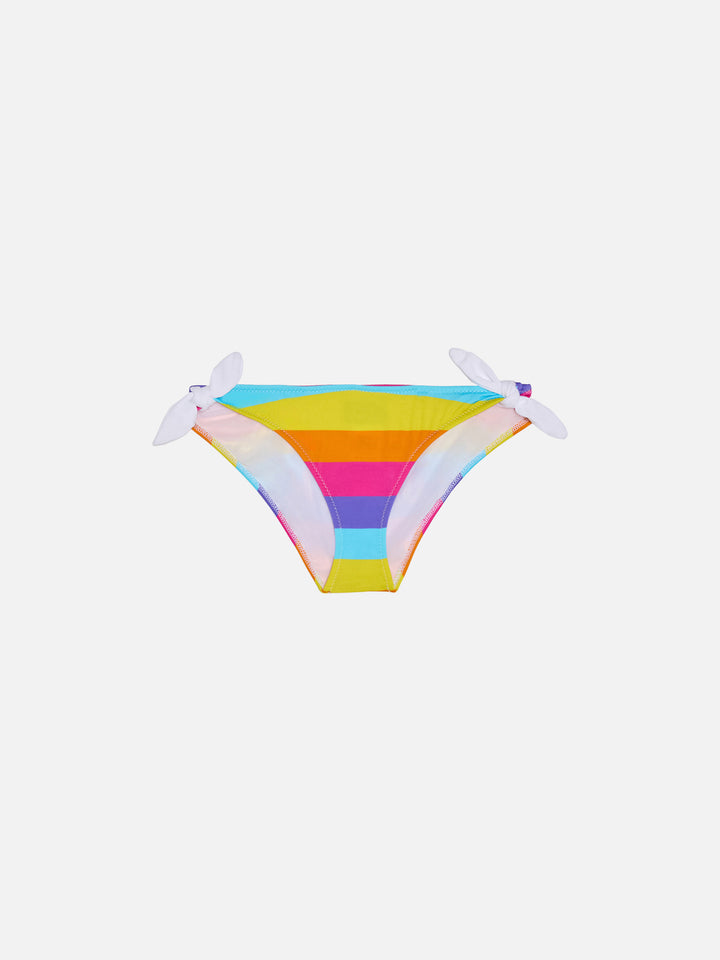 Girl swim briefs rainbow print - MC2 Saint Barth