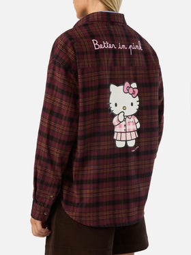 Hemd aus Baumwollflanell Lully mit Hello Kitty-Stickerei | Special edition 
