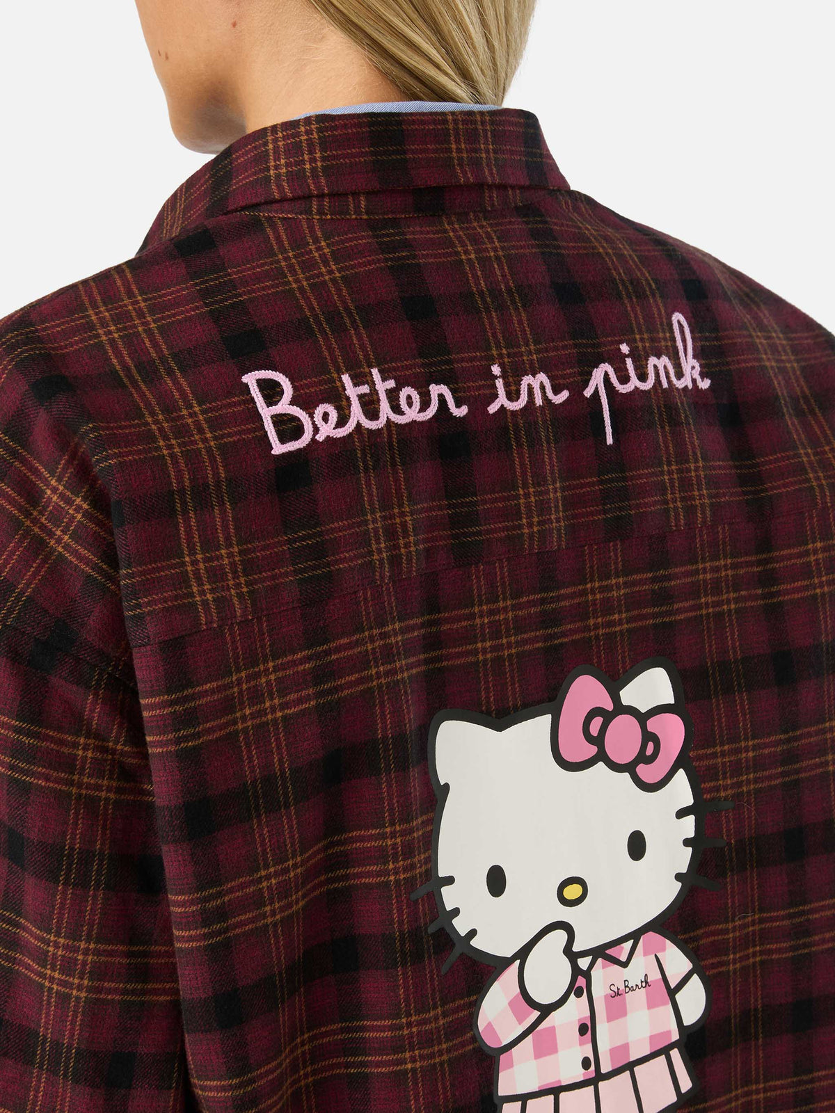 Hemd aus Baumwollflanell Lully mit Hello Kitty-Stickerei | Special edition 
