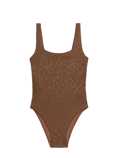 Lora scoopback one-piece swimsuit with rhinestone embellishment - MC2 Saint Barth