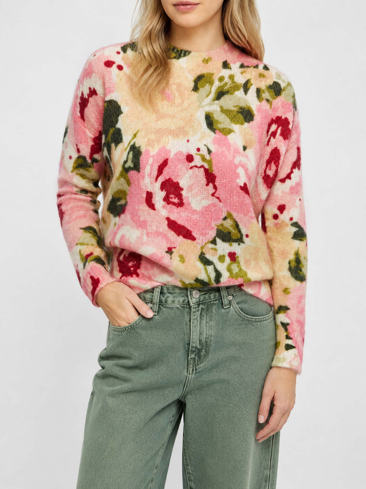 Louise sweater with peony print
