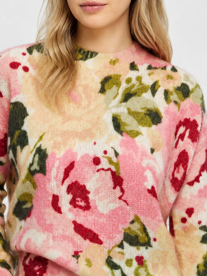 Louise sweater with peony print
