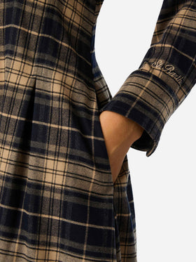 Chemisier lungo Alys in flanella con motivo tartan