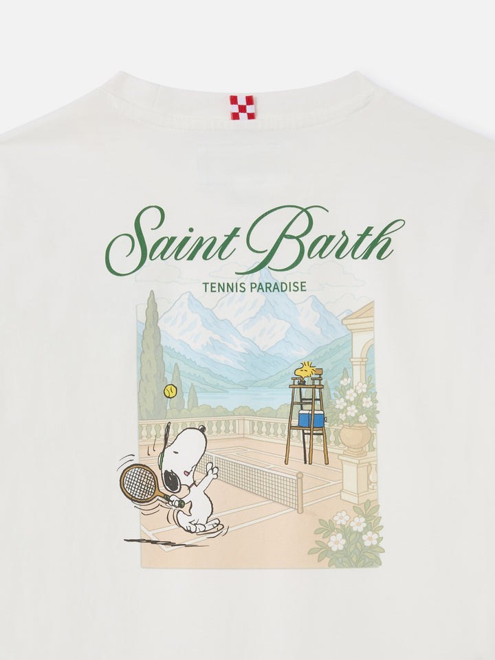 T-shirt à manches longues Luton en blanc avec imprimé Tennis Paradise | PEANUTS SPECIAL EDITION 