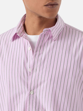 Camicia Levanzo in cotone a righe rosa