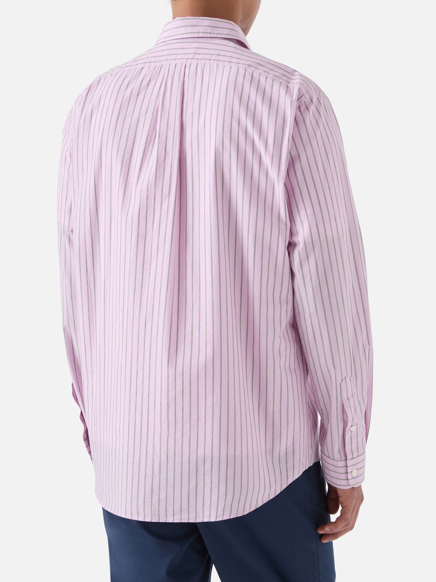 Camicia Levanzo in cotone a righe rosa