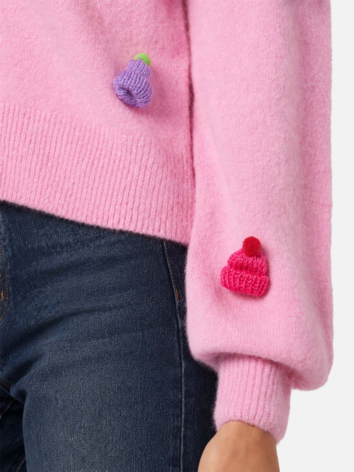 Lyza Soft cardigan court avec cœurs au crochet 