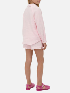 Chemise Maira Jr en mousseline de coton rose 
