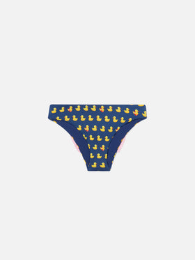 Slip mare Madame con stampa paperelle e fiocco rosa