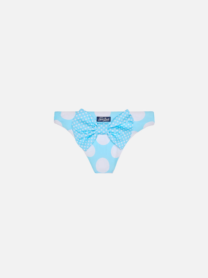 Girl swim briefs with light blue bow - MC2 Saint Barth