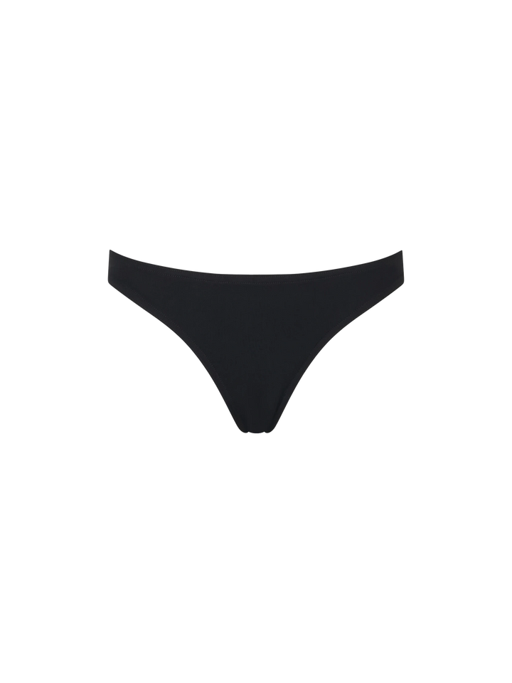 Maia high-waist black swim briefs - Gaia black triangle bralette top - MC2 Saint Barth