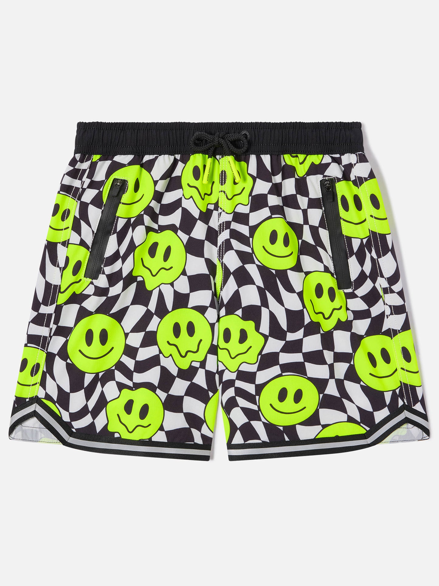 Lange Badeshorts für Jungen mit Groovy-Smile-Muster 