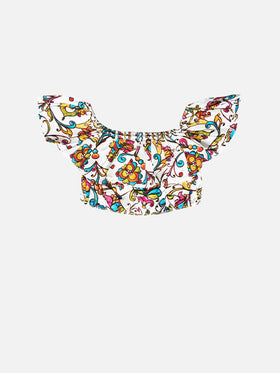 Girl crop top with ruffle - MC2 Saint Barth
