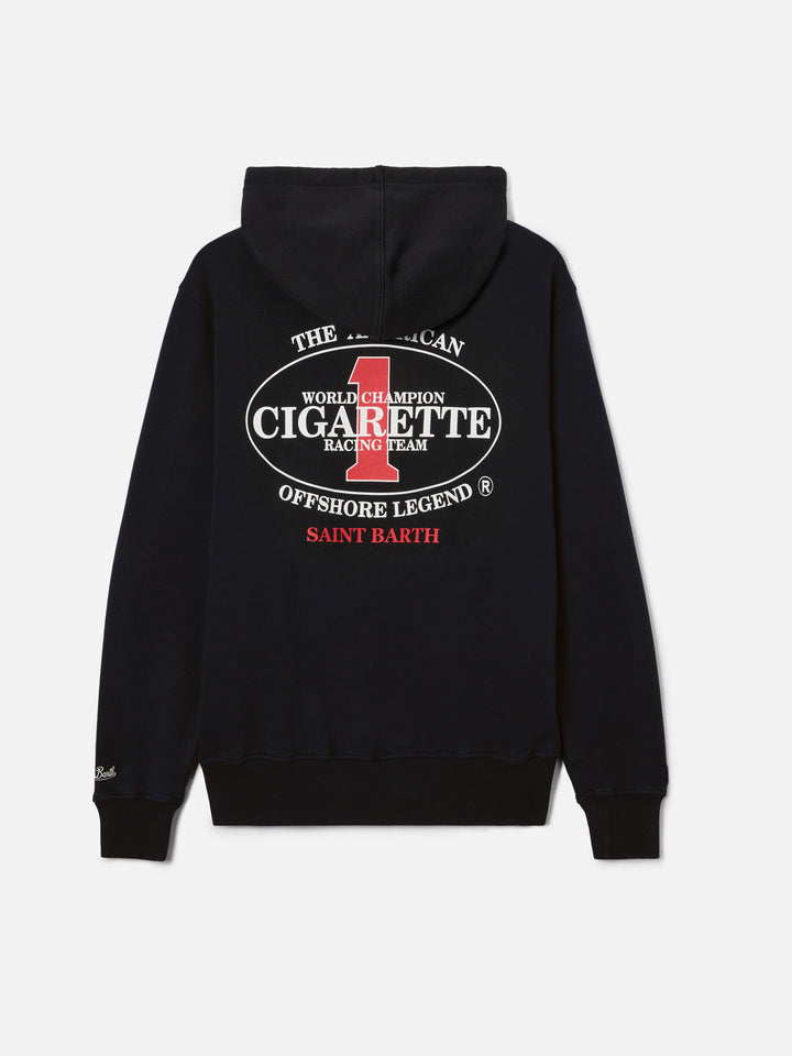 Black Manhattan hoodie with Cigarette print | Special Edition