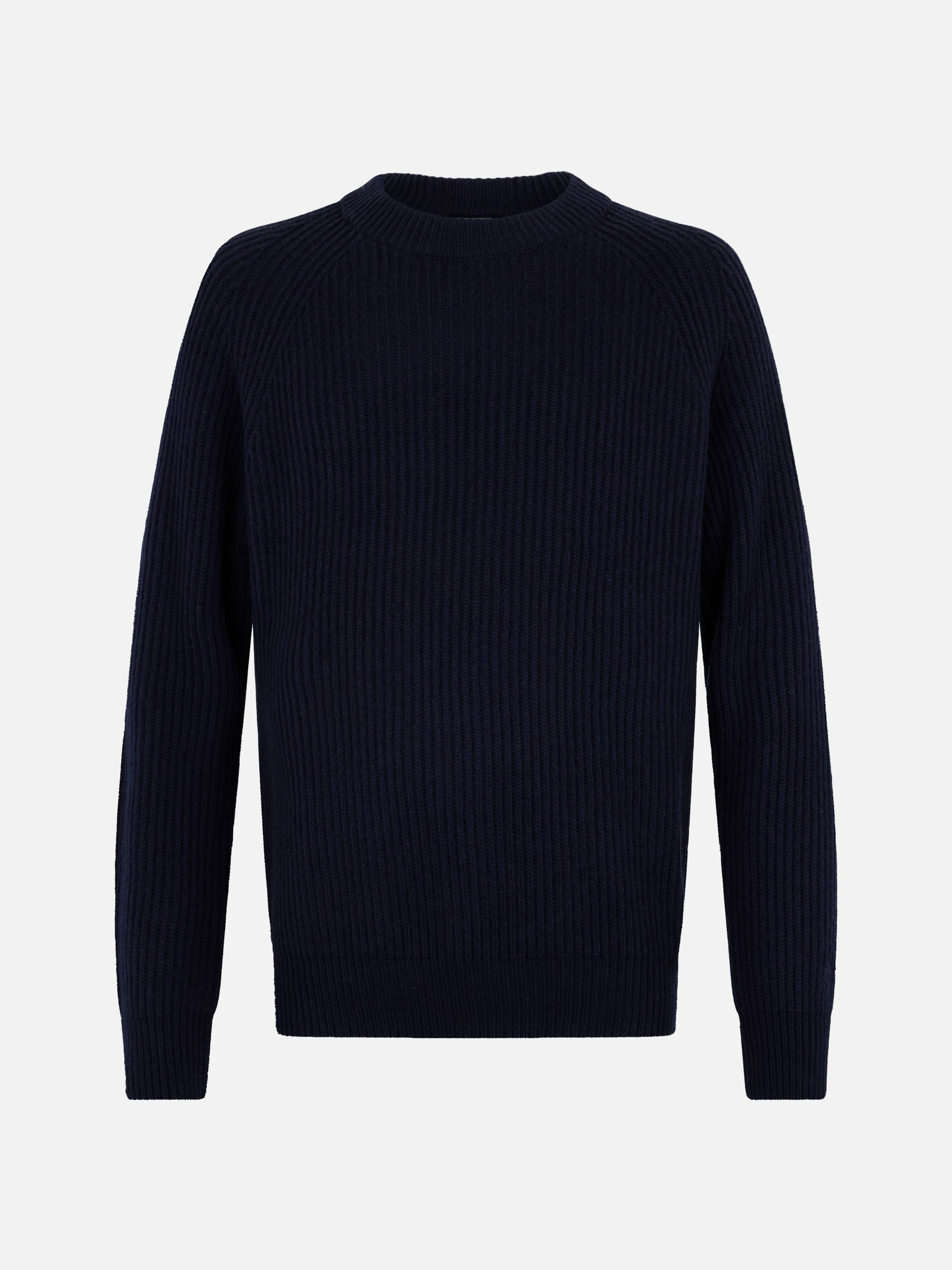 Man navy blue cashmere blend ribbed sweater Marine - MC2 Saint Barth