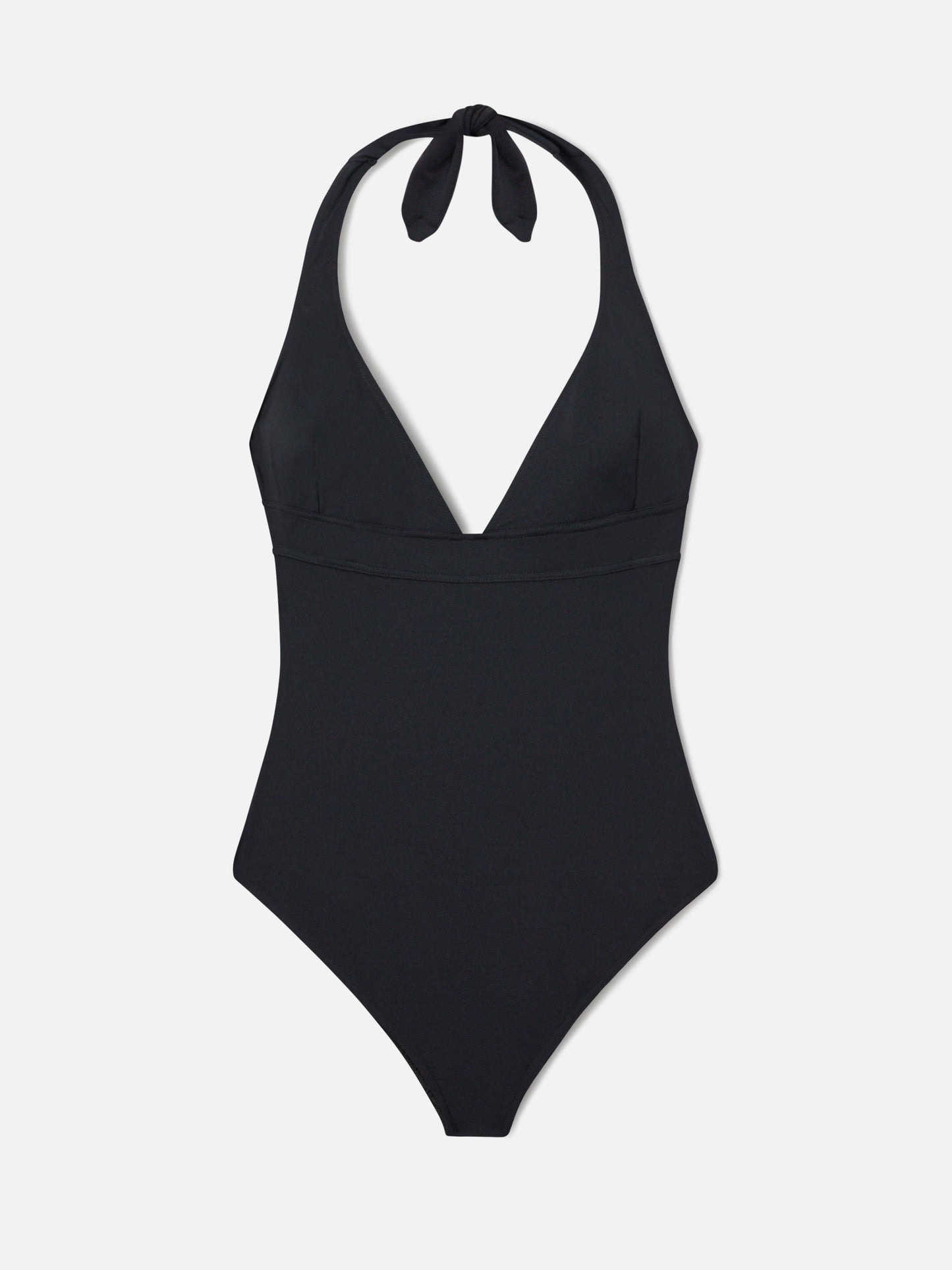 Costume intero Marylin nero con allacciatura al collo 