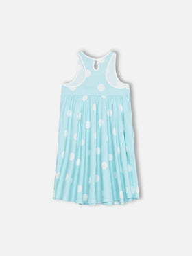 Girl cotton dress Masha with print and "Biricchina" embroidery - MC2 Saint Barth